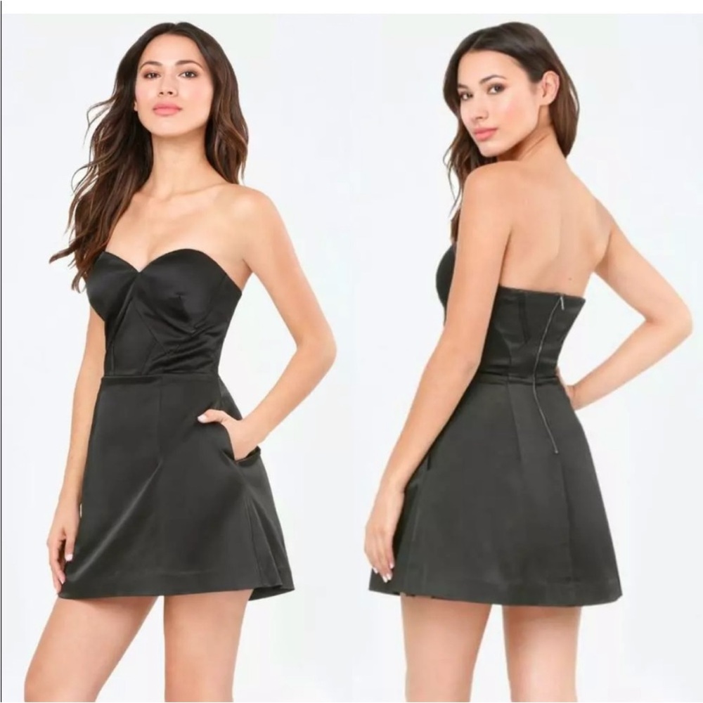 bebe Black Strapless Dress